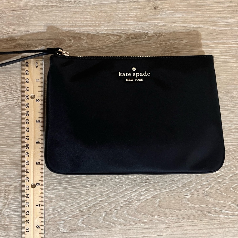 (โ To Twincherry11โs ๐ฆ) K.S New York Black Nylon Chelsea Medium Wristlet Pouch - Picture 12 of 15